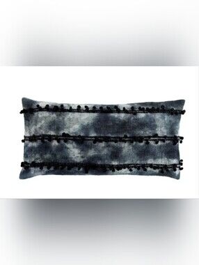 Jaipur Living Lumbar Support Pompom Pillow Case NWT BOHO Goth 14*40
